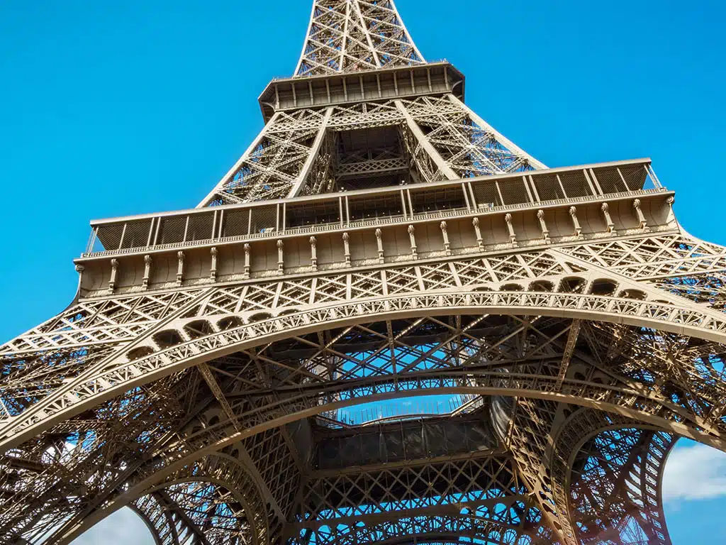 Eiffel Tower Exterior at Night